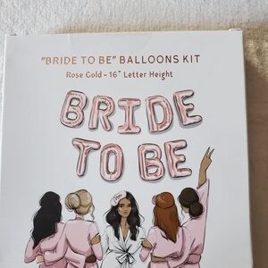 Rose Gold 'Bride to Be' Balloons Kit